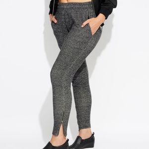 Pact 100% organic cotton charcoal gray zip jogger